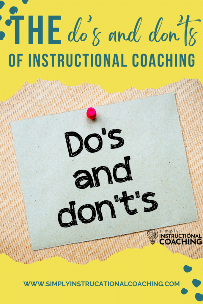 the do's and don'ts of instructional coaching