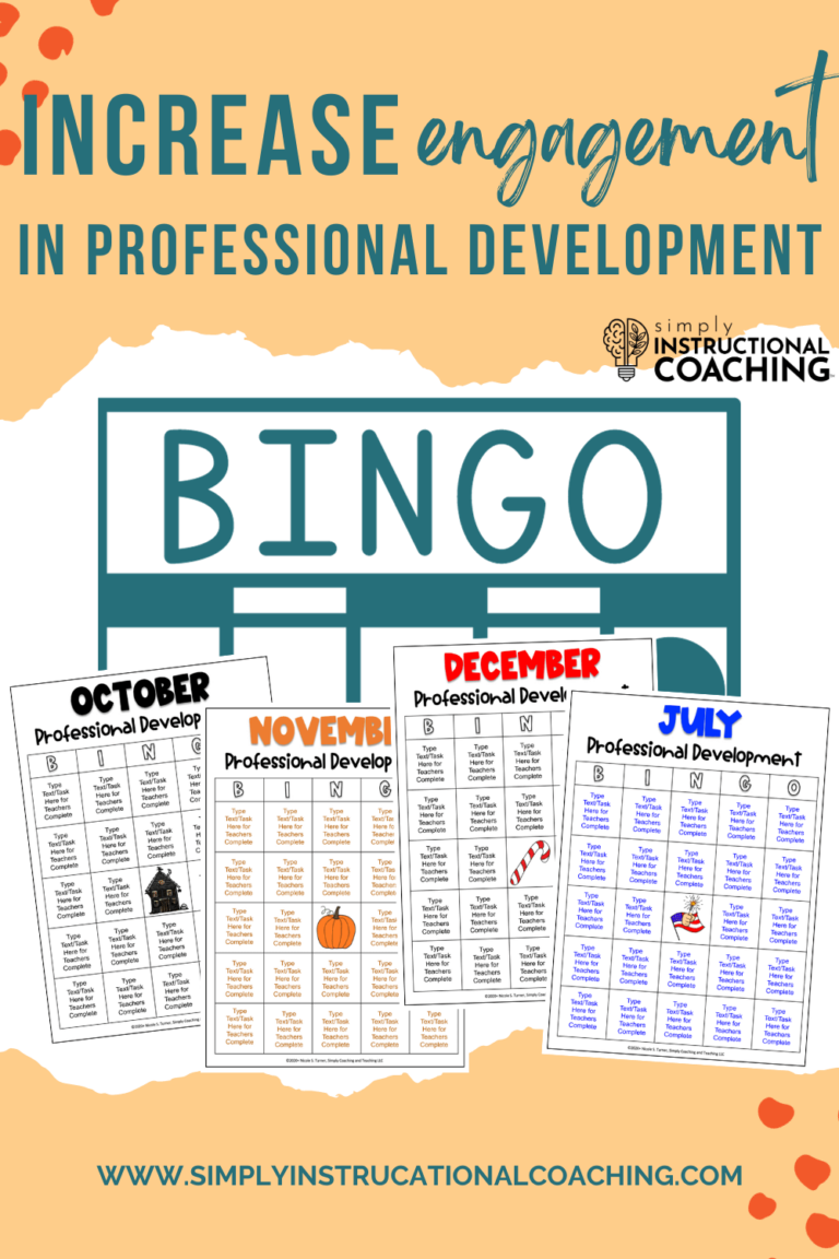 BINGO Boards for Engaging Professional Development