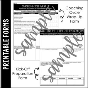 Coaching Cycle Prep and Kickoff Forms with pages
