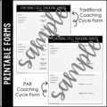 Coaching Cycle Prep and Kickoff Forms with pages