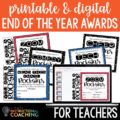 End of the year teacher awards with digital