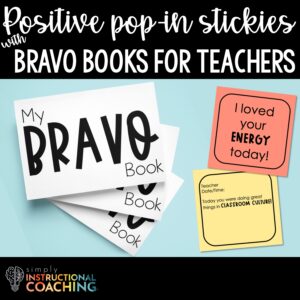 Positive Feedback Stickies with bravo book for teachers