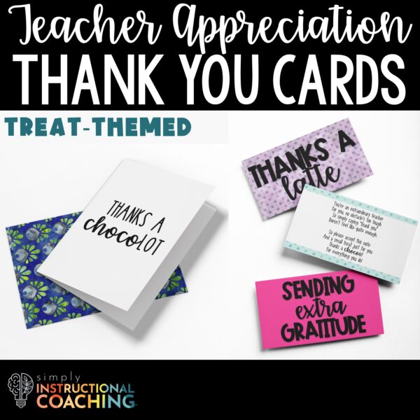 Teacher appreciation printable thank you cards