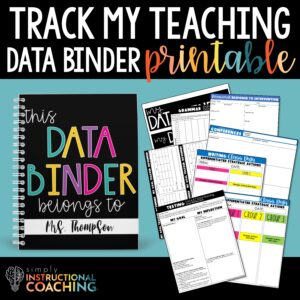 Track My Teaching Data Binder - Printable Cover